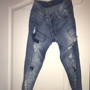 Low Rise Distressed Jeans Size 0